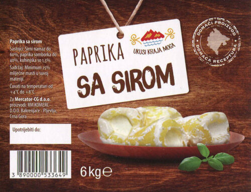 Etiketa za papriku sa sirom